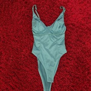 Teal One-Piece bustier corset top